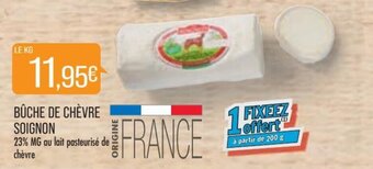 Match Bûche de chèvre soignon offre