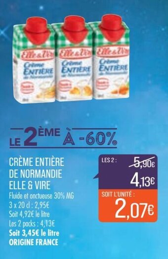 Match ELLE & VIRE crème entière de normandie offre