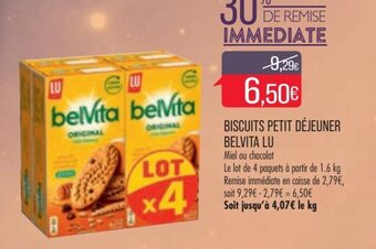 Match LU biscuits petit déjeuner belvita offre
