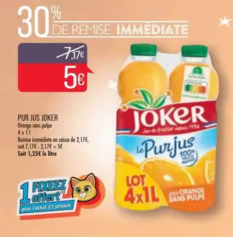 Match JOKER pur jus offre