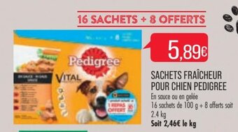 Match PEDIGREE sachets fraîcheur pour chien offre