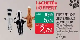 Match Jouets peluche chiens animaux sauvages riga offre
