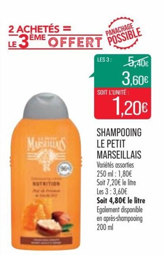 Match LE PETIT MARSEILLAIS shampooing offre