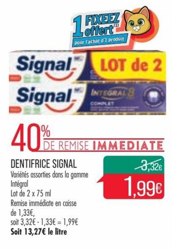 Match SIGNAL dentifrice offre