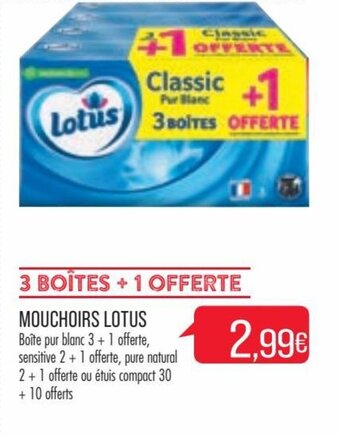 Match LOTUS mouchoirs offre