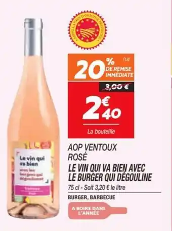 Netto Aop ventoux rosé offre