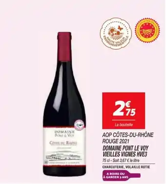 Netto AOP côtes-du-rhône rouge 2021 offre