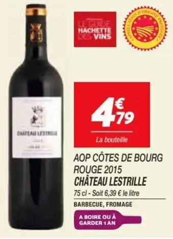 Netto Aop côtes de bourg rouge 2015 offre