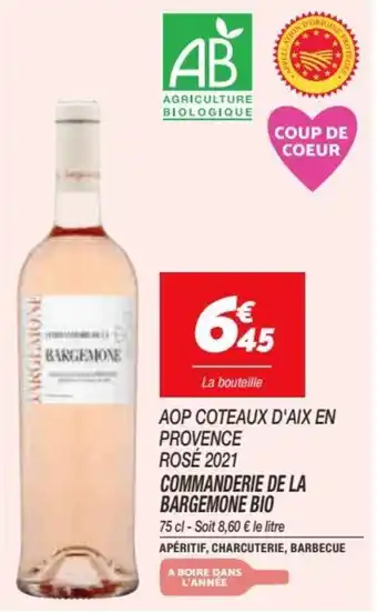 Netto Aop coteaux d'aix en provence rosé 2021 offre