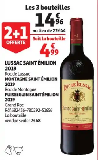 Auchan Lussac saint émilion 2019 offre