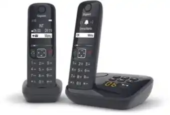 Boulanger Téléphone sans fil gigaset as690 a duo noir offre