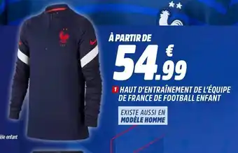 Intersport Haut d'entraînement de l'équipe de france de football enfant offre