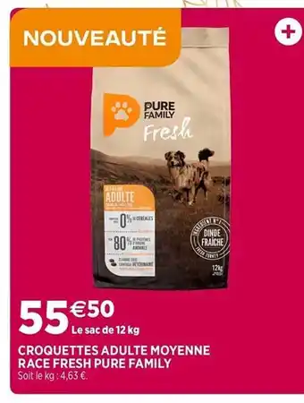 Delbard Croquettes adulte moyenne race fresh pure family offre