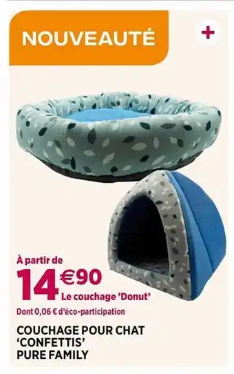 Delbard Couchage pour chat 'confettis' pure family offre