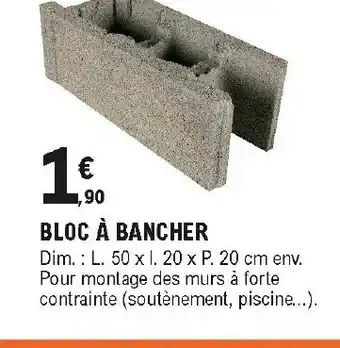 Bloc à bancher