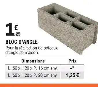 E.Leclerc Brico Bloc d'angle offre