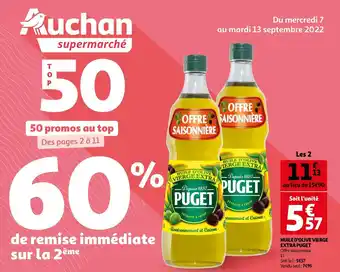 Auchan Puget huile d'olive vierge extra offre