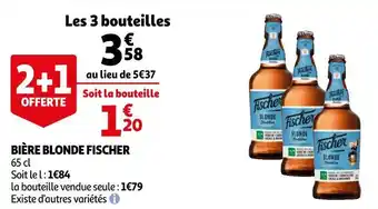 Auchan Fischer bière blonde offre