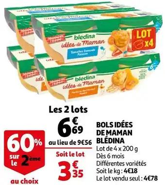 Auchan Blédina bols idées de maman offre