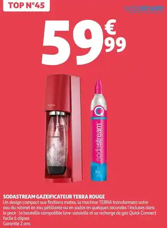 Auchan Sodastream gazeificateur terra rouge offre