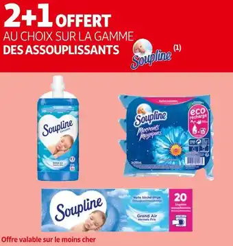 Auchan Soupline bon plan sur la gamme des assouplissants soupline offre