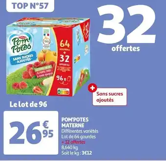 Auchan Materne pom'potes offre