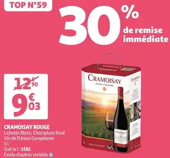 Auchan Cramoisay cramoisay rouge offre