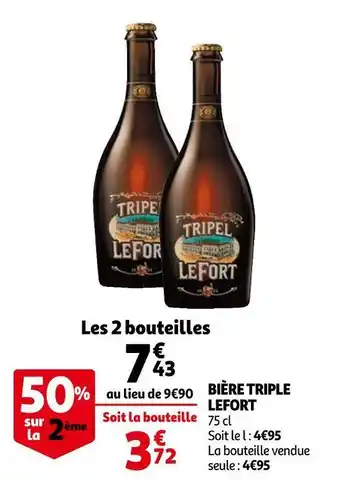 Auchan Lefort bière triple offre