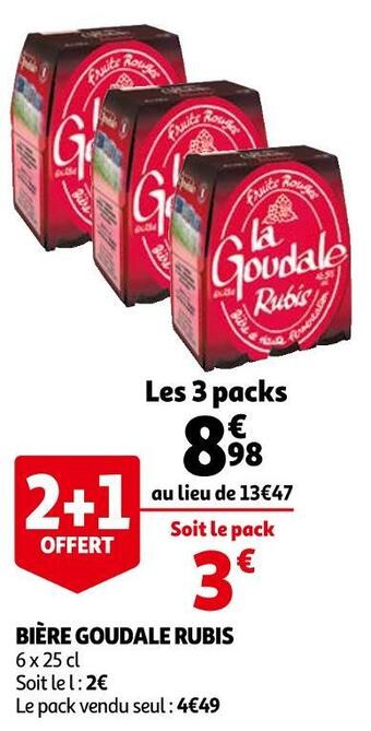 Auchan La goudale bière rubis offre