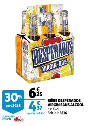 Auchan Desperados bière virgin sans alcool offre