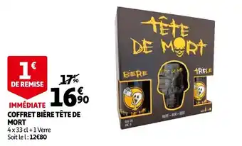 Auchan Coffret bière tête de mort offre