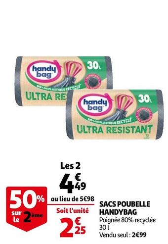 Auchan Handy bag sacs poubelle offre