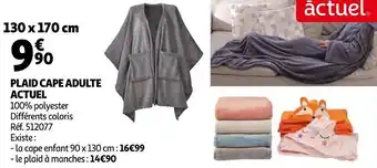 Auchan Actuel plaid cape adulte offre