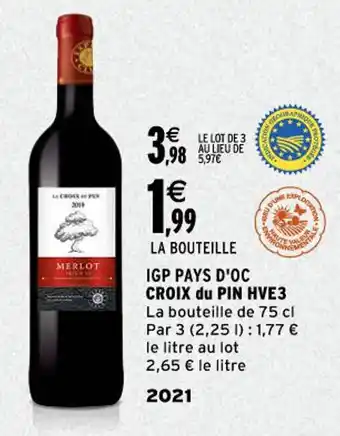 IGP Pays D'Oc Croix Du Pin HVE3