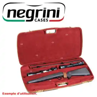 Chassez Discount Mallette negrini interieur thermoforme pour carabine avec 2 canons type blaser r93 ou r8 offre