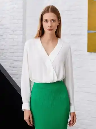 Motf premium top en viscose à volants