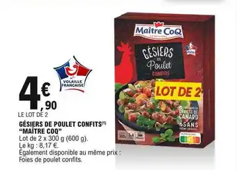 E.Leclerc Gésiers de poulet confits offre