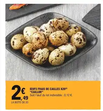 E.Leclerc Œufs frais de cailles x20 offre