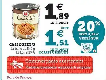 Hyper U Cassoulet u offre
