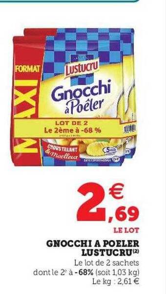 U Express Gnocchi à poêler lustucru offre