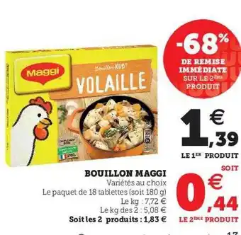 Bouillon maggi -68% de remise immédiate sur le 2ème produit