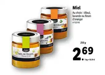 Lidl Miel Deluxe offre