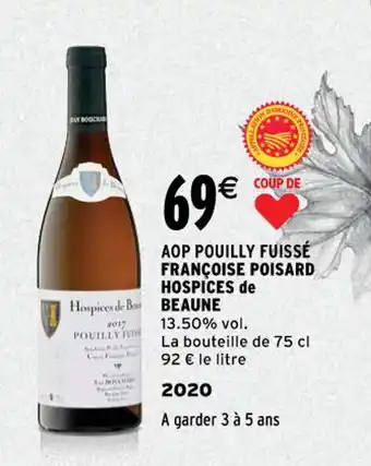 Aop pouilly fuissé françoise poisard hospices de beaune