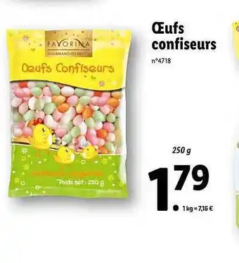 Lidl Oeufs Confiseurs Favorina offre