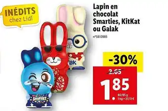 Lidl Lapin En Chocolat Smarties, Kitkat Ou Galak offre