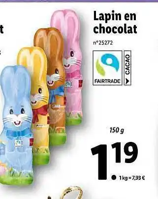 Lidl Lapin En Chocolat offre
