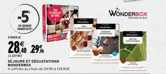 Séjours et dégustations wonderbox