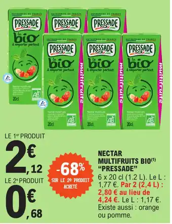 "PRESSADE" nectar multifruits bio