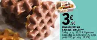 E.Leclerc Mini gaufres au chocolat au lait offre