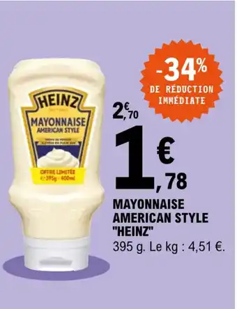 E.Leclerc "HEINZ" mayonnaise american style offre